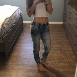 Acid Wash Stretchy Joggers
